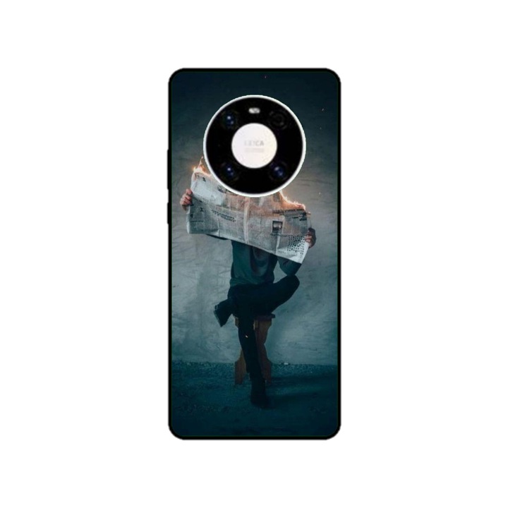 Персонализиран калъф Swim Case за Huawei Mate 40, модел Burn the News, многоцветен, S1D1M0345