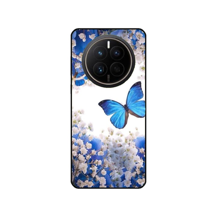 Персонализиран калъф за плуване и силиконово фолио за Huawei Mate 50 Pro, модел Butterfly #4, многоцветен, S1D1M0041