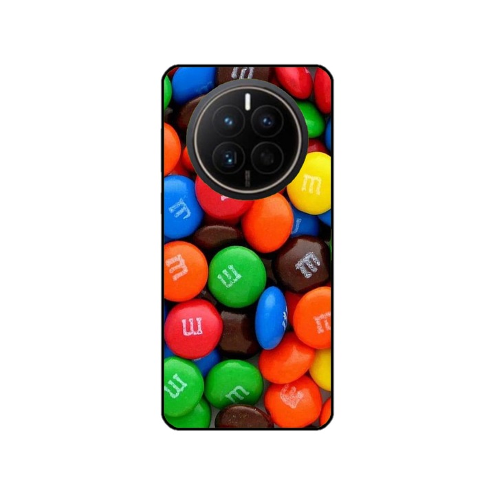 Husa personalizata HQPrint si Folie de Silicon pentru Huawei Mate 50, model MandM, multicolor, S1D1M0257