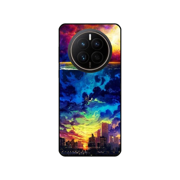 Персонализиран калъф Swim Case за Huawei Mate 50 Pro, модел Abstract City, многоцветен, S1D1M0263