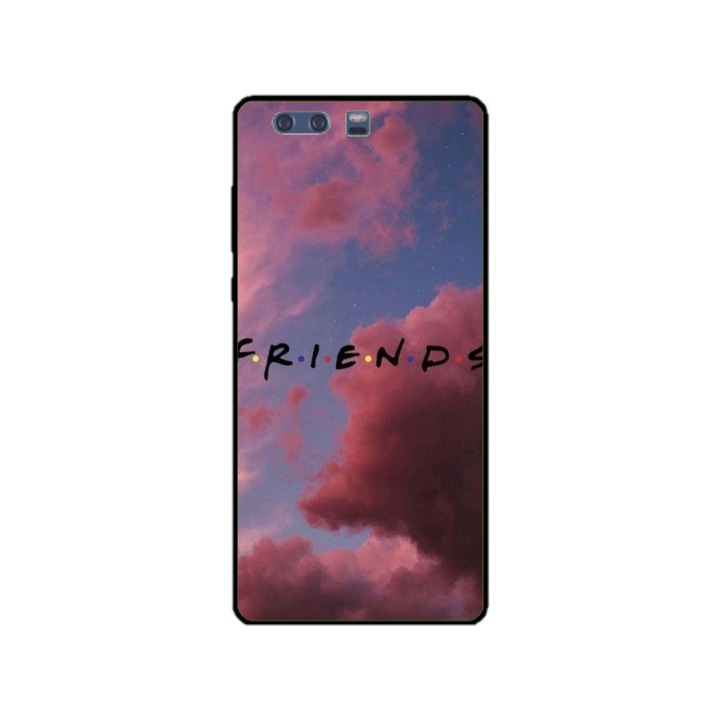 Husa personalizata HQPrint si Folie de Silicon pentru Huawei P10, model FRIENDS #2, multicolor, S1D1M0082