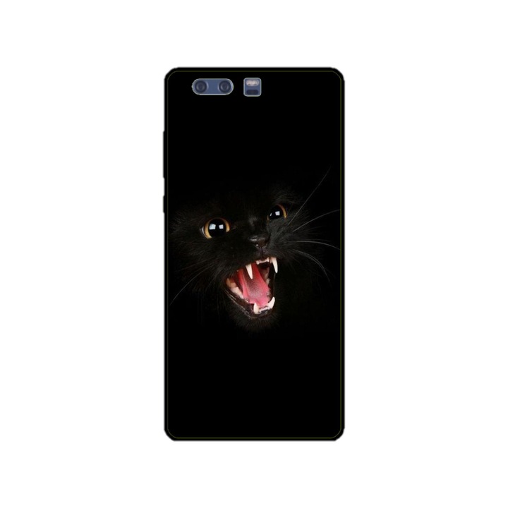Персонализиран калъф за плуване за Huawei P10 Plus, модел Black Cat #2, многоцветен, S1D1M0016