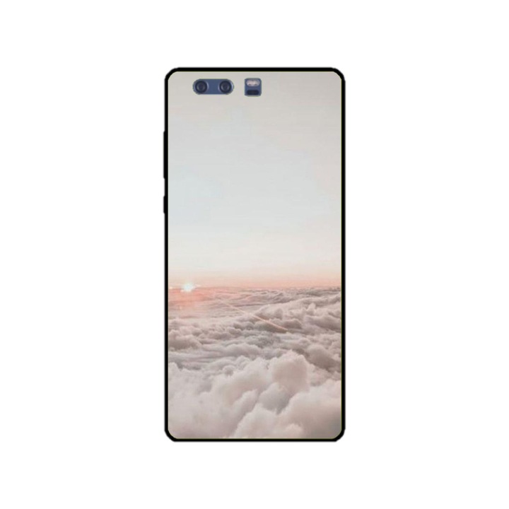 Husa personalizata HQPrint si Folie de Silicon pentru Huawei P10, model Sky, multicolor, S1D1M0061