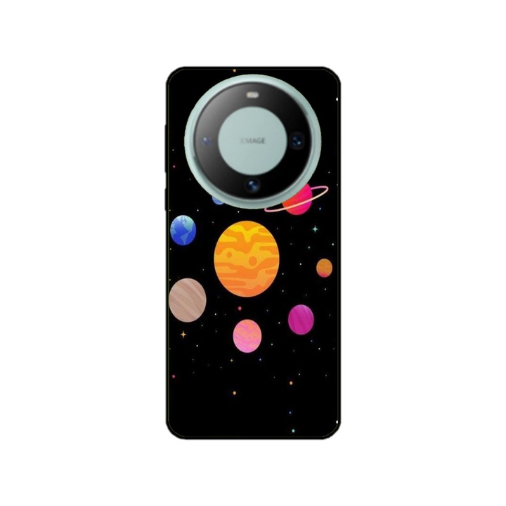 Персонализиран калъф за плуване и силиконово фолио за Huawei Mate 60 Pro, модел Colorful Galaxy, многоцветен, S1D1M0283