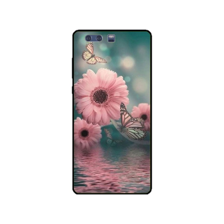 Husa personalizata HQPrint si Folie de Silicon pentru Huawei P10, model Flowers #7, multicolor, S1D1M0140