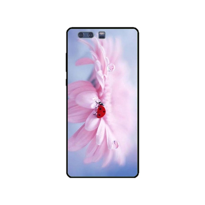 Husa personalizata HQPrint si Folie de Silicon pentru Huawei P10, model Flowers #5, multicolor, S1D1M0114