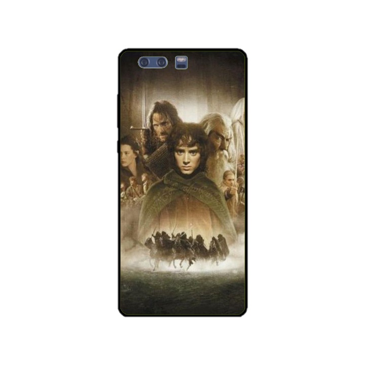 Husa personalizata HQPrint si Folie de Silicon pentru Huawei P10, model Lord of the Rings #2, multicolor, S1D1M0190