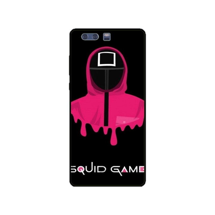 Husa personalizata HQPrint si Folie de Silicon pentru Huawei P10, model Squid Game #7, multicolor, S1D1M0179