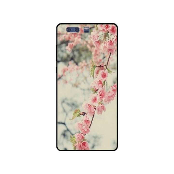 Husa personalizata HQPrint si Folie de Silicon pentru Huawei P10, model Flowers #18, multicolor, S1D1M0245