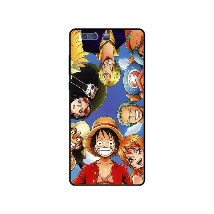 Husa personalizata HQPrint si Folie de Silicon pentru Huawei P10 Plus, model One Piece, multicolor, S1D1M0001