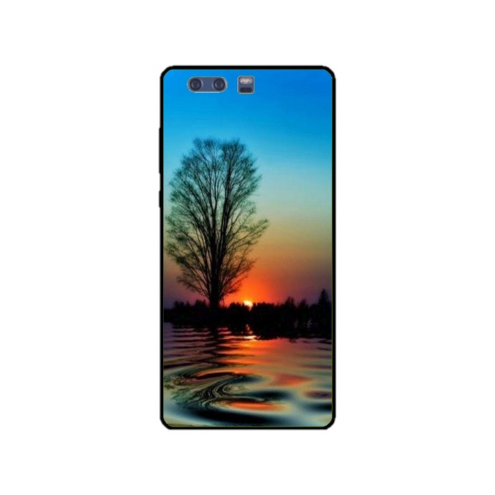Husa personalizata HQPrint pentru Huawei P10, model Apus, multicolor, S1D1M0006
