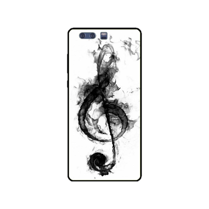 Husa personalizata HQPrint si Folie de Silicon pentru Huawei P10 Plus, model Song Notes, multicolor, S1D1M0357