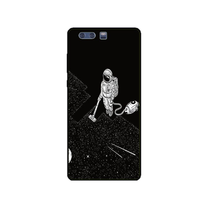 Husa personalizata HQPrint si Folie de Silicon pentru Huawei P10, model Vacuum of Space, multicolor, S1D1M0007