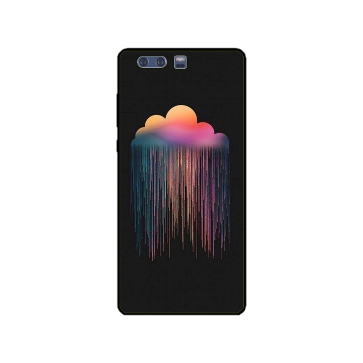 Husa personalizata HQPrint si Folie de Silicon pentru Huawei P10, model Colorful #3, multicolor, S1D1M0298