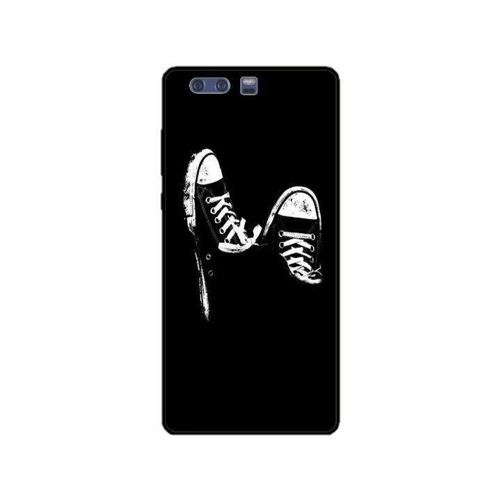 Husa personalizata HQPrint si Folie de Silicon pentru Huawei P10, model Sneakers, multicolor, S1D1M0381