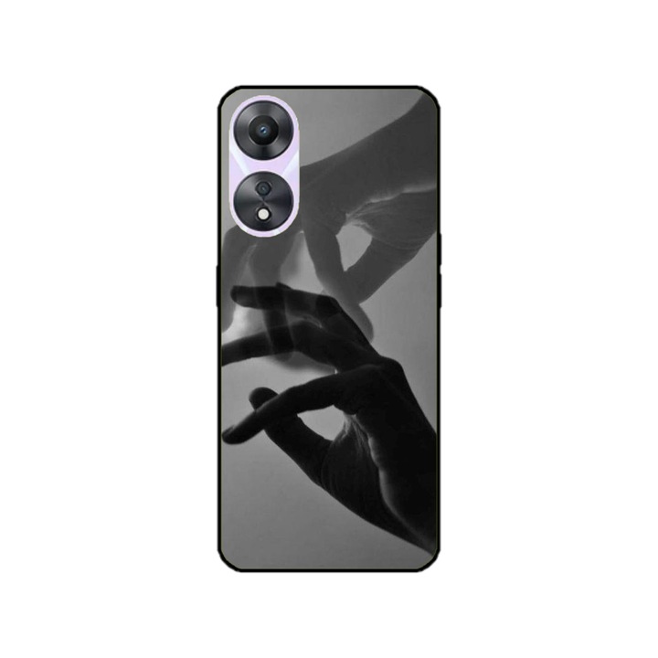 Husa personalizata HQPrint si Folie de Silicon pentru Huawei P50 Pro, model Hand Reach, multicolor, S1D1M0318