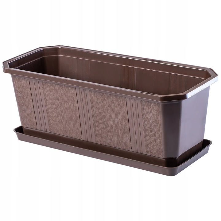 Ghiveci balcon cu suport KADAX 40x17x15cm maro