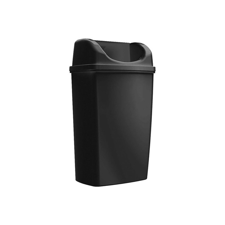 Cos de gunoi, Rulopak, Plastic, pentru prosoape de maini, 25 l, Negru