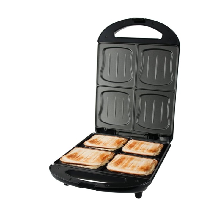 Emerio Sandwichtoaster XXL Family 4x Muschelform, Antihaft (ST-111153.4) (ST-111153.4)