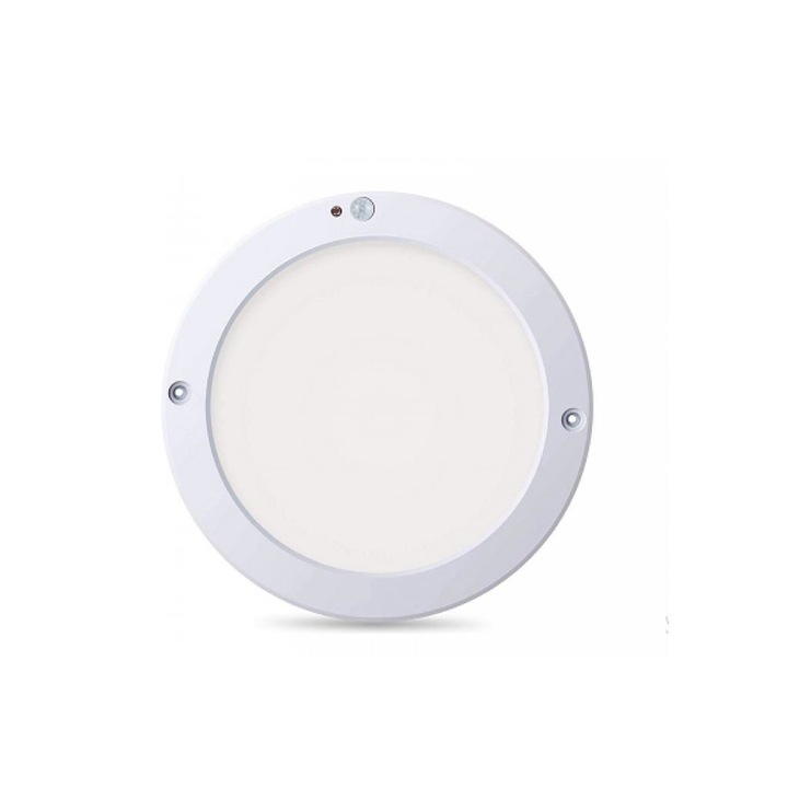 LED таванна лампа със сензор за движение, 20W, 3200K, ултратънка