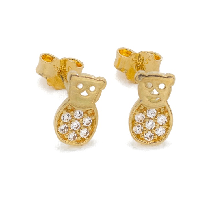 Cercei Ursulet Aur 14k