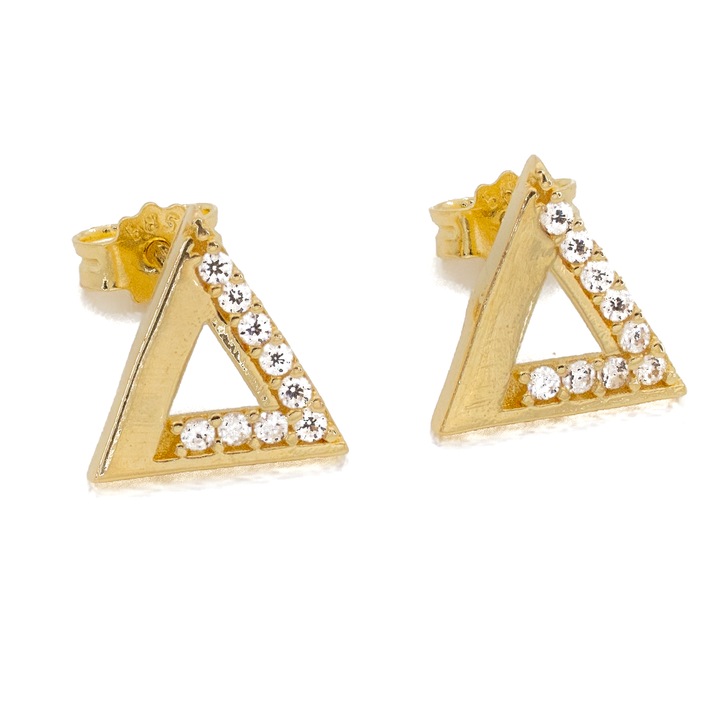 Cercei Triunghi Aur 14k