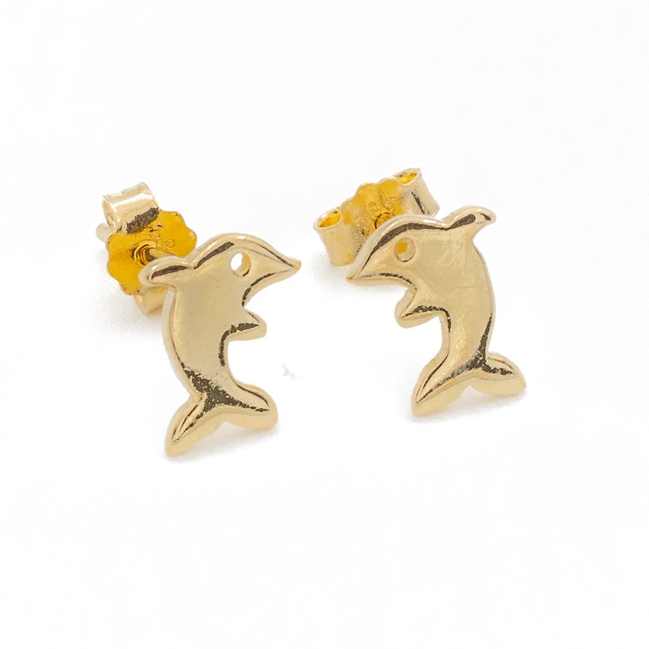 Cercei Delfin Aur 14k