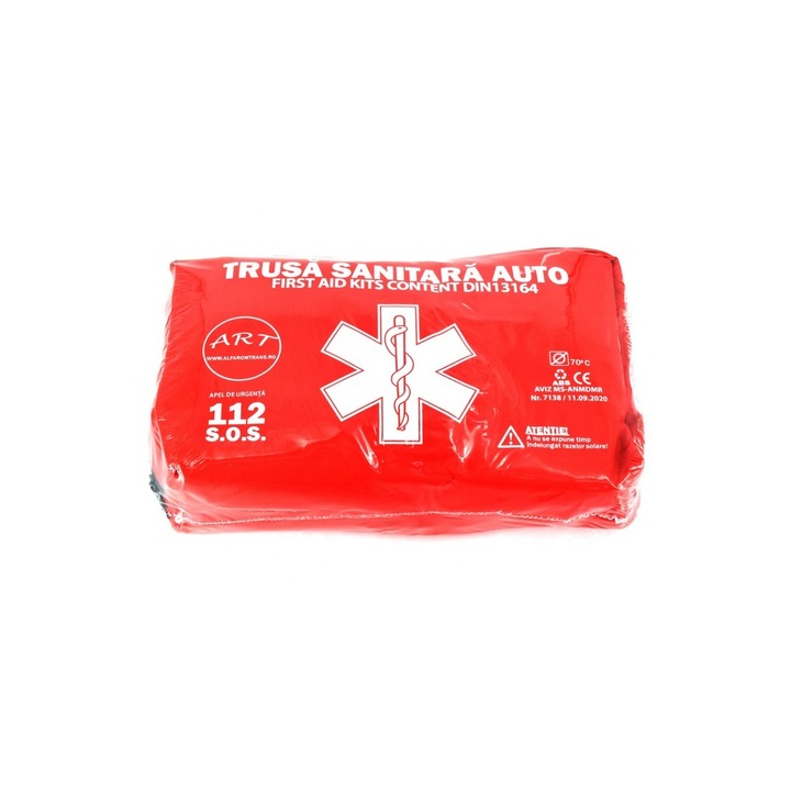Trusa medicala auto prim ajutor tip borseta din material textil ART omologata RAR