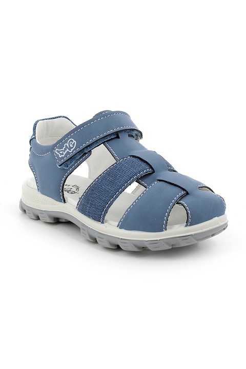Primigi, Sandale de piele ecologica cu velcro, Albastru prafuit, 33 EU