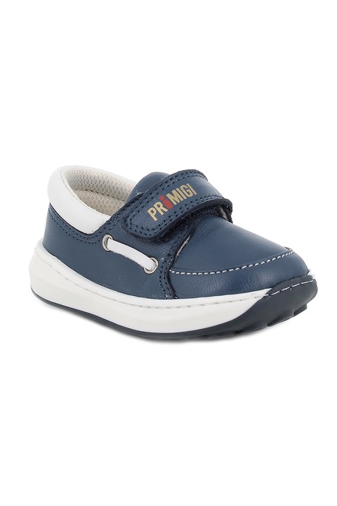 Primigi, Pantofi sport de piele cu velcro, Bleumarin, 22 EU