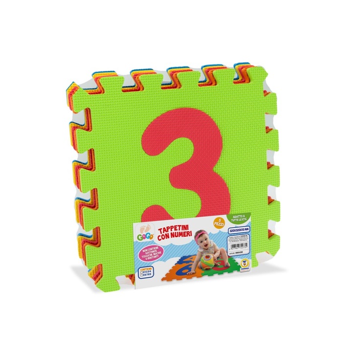 Puzzle játszószőnyeg számos 5 db 32X32 cm