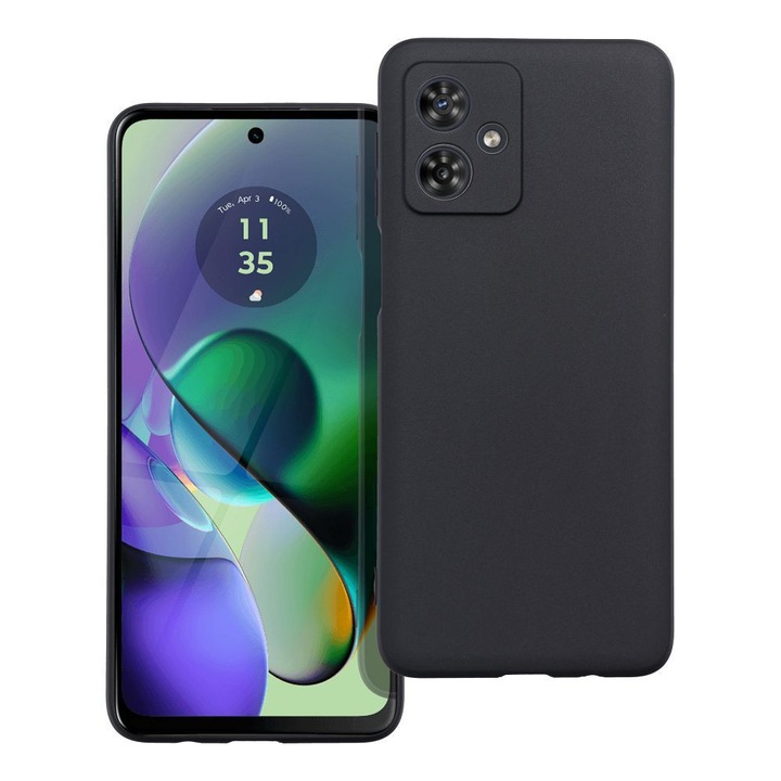Motorola Moto G54 5G / G54 5G Power Edition kompatibilis szilikon hátlaptok, matt, fekete