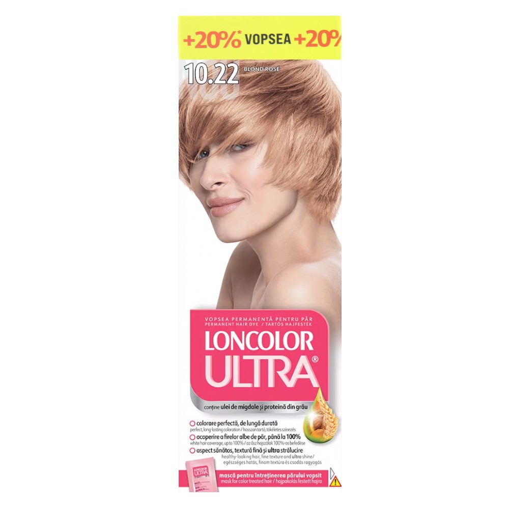 Set 3 X Vopsea De Par Permanenta Loncolor Ultra 10 22 Blond Rose 110 Ml Emag Ro