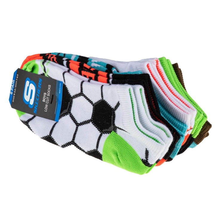 Sosete, Skechers 6pk Boys Non Terry S115372-MULT, Multicolor, 31-34