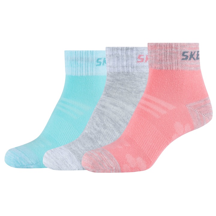 Чорапи, Skechers 3PPK Wm Mesh Ventilation Quarter Socks SK42022, Многоцветен