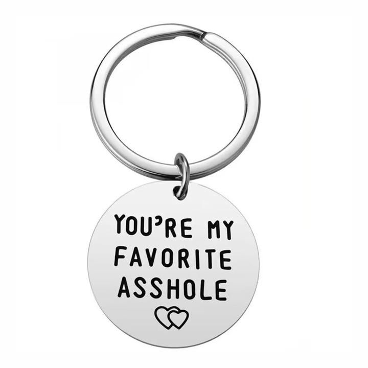 Kulcstartó, Betűkkel, Párnak, Acél, 3 cm, Viasz, Ezüst