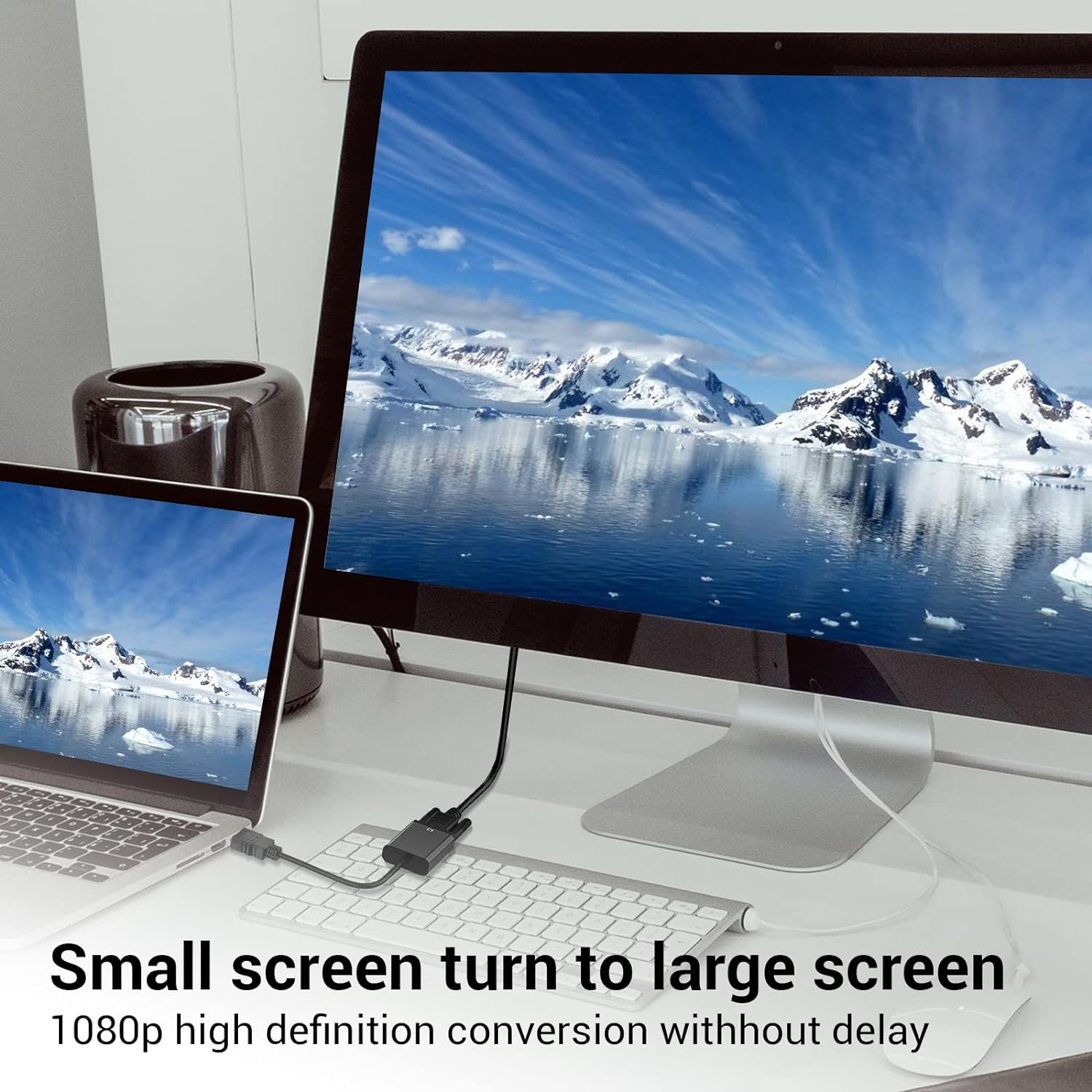 Adaptor pentru monitor, HDMI to VGA, Negru - eMAG.ro