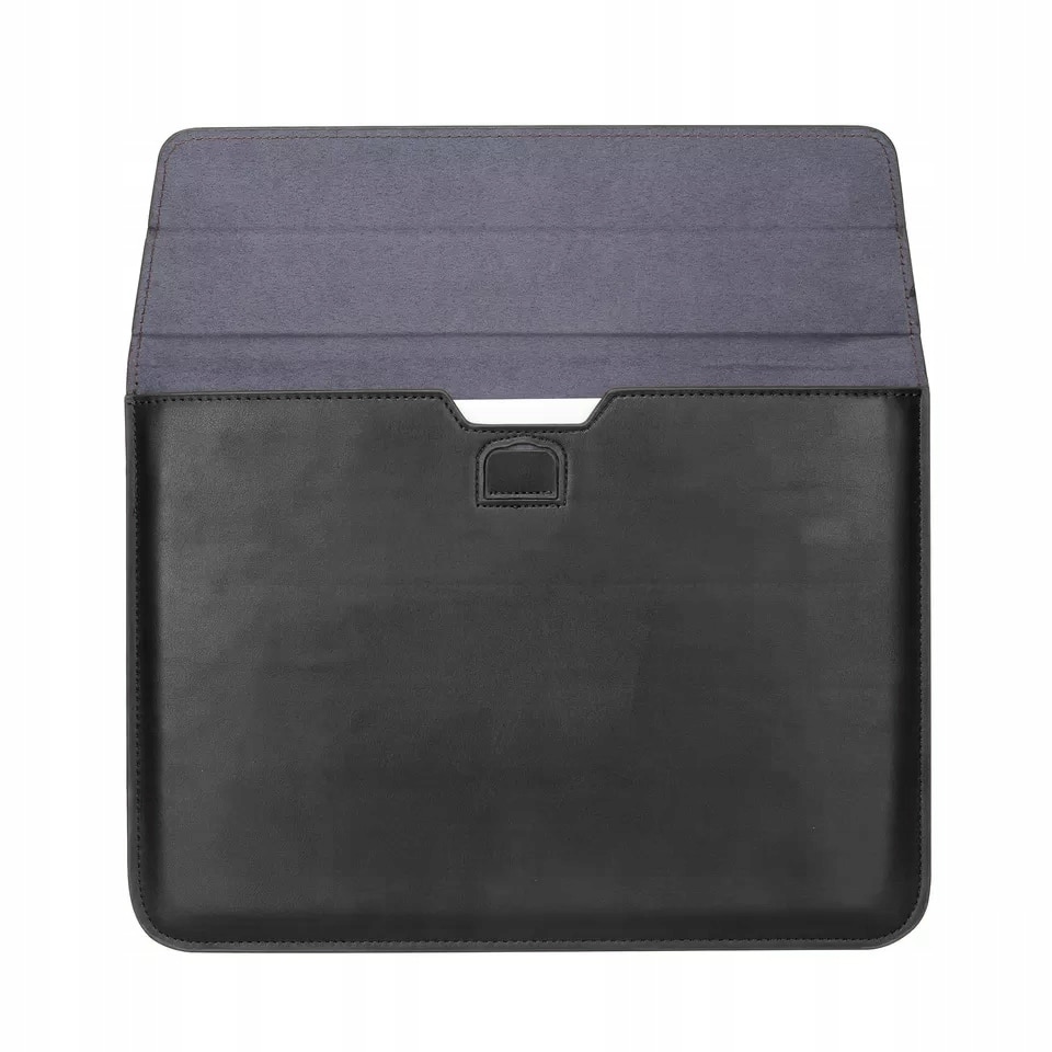 Husa laptop, 4TechGoods, Piele ecologica, Pentru MacBook Pro 16 Inch, Negru