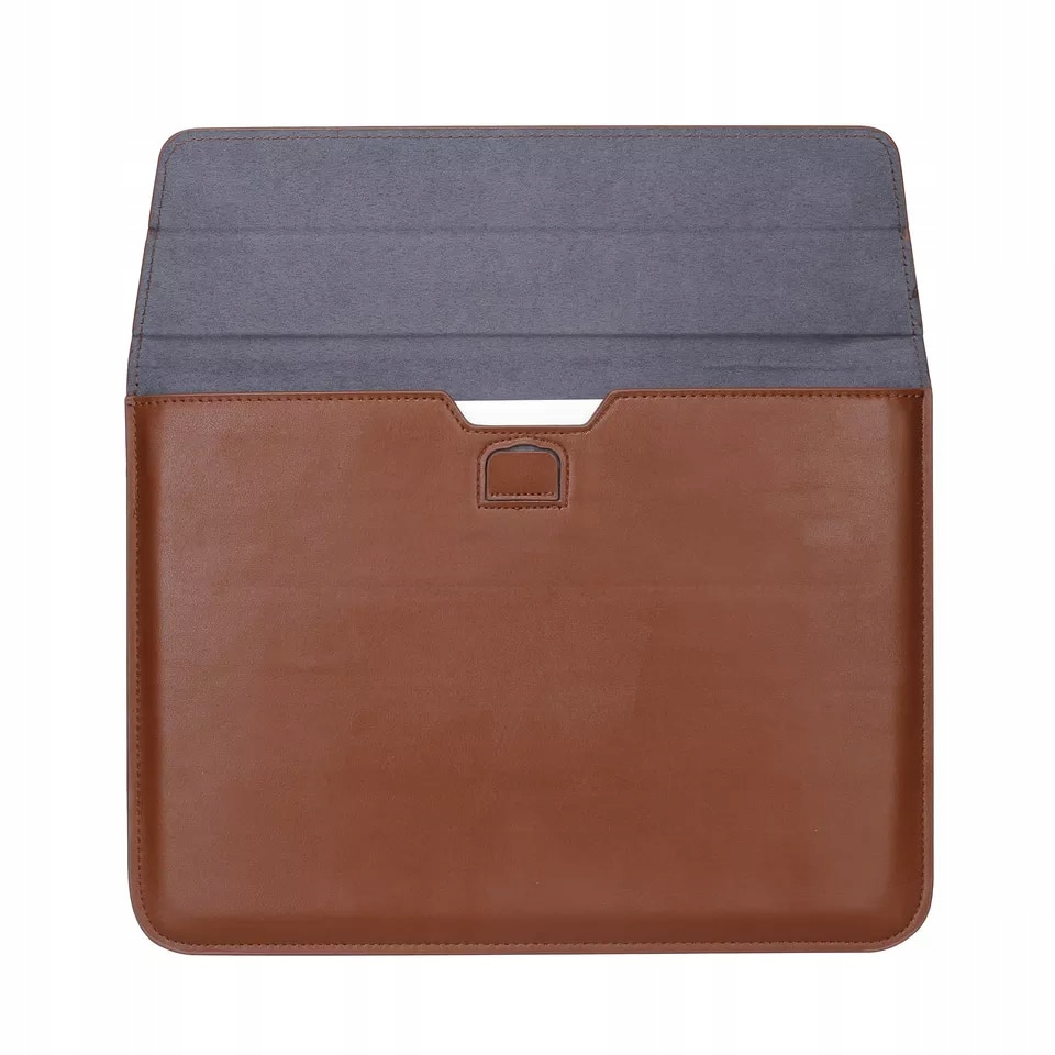Husa laptop, 4TechGoods, Piele ecologica, Pentru MacBook Pro 16 Inch, Maro