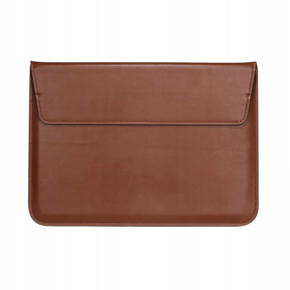 Husa laptop, 4TechGoods, Piele ecologica, Pentru MacBook Pro 16 Inch, Maro