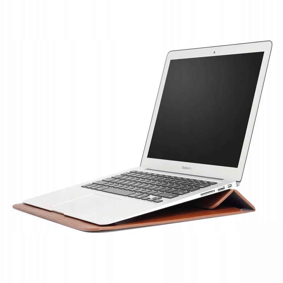 Husa laptop, 4TechGoods, Piele ecologica, Pentru MacBook Pro 16 Inch, Maro