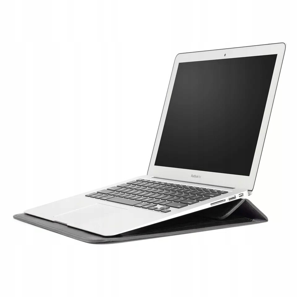 Husa laptop, 4TechGoods, Piele ecologica, Pentru MacBook Pro 16 Inch, Negru