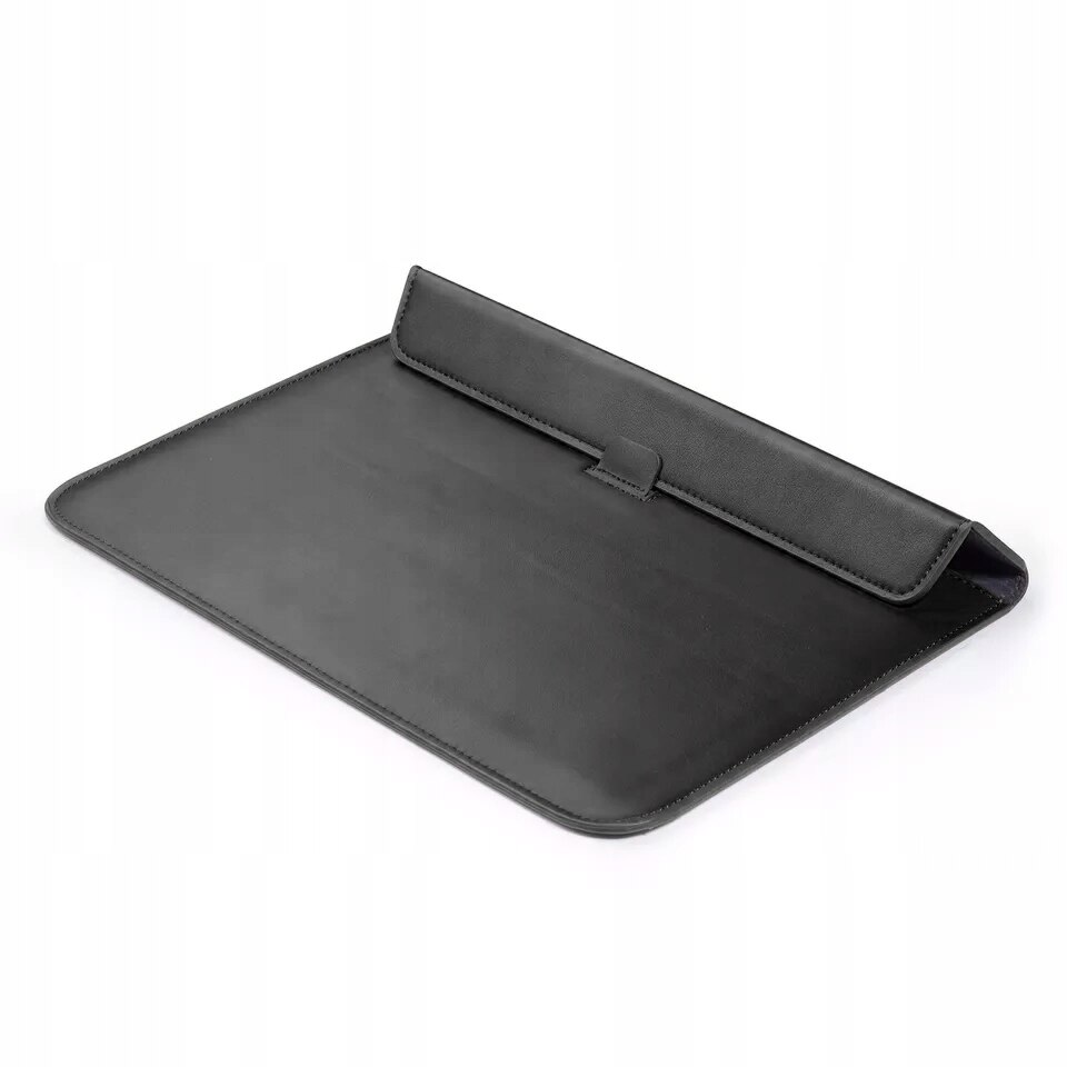 Husa laptop, 4TechGoods, Piele ecologica, Pentru MacBook Pro 16 Inch, Negru