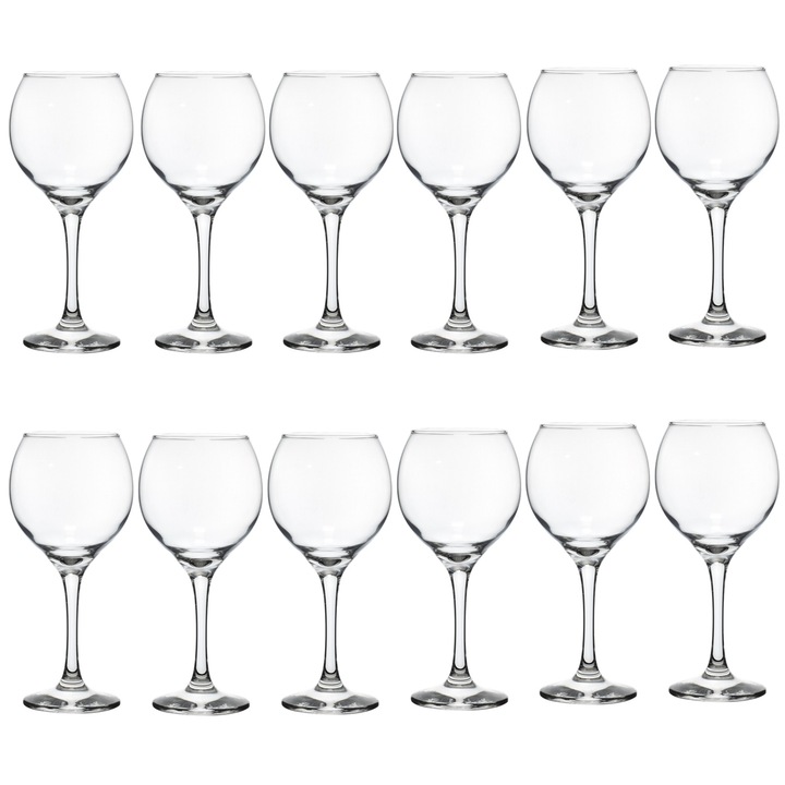 Set 12 pahare vin alb NADIR CELEBRA, 300ml, D8, 4xh18cm, sticla