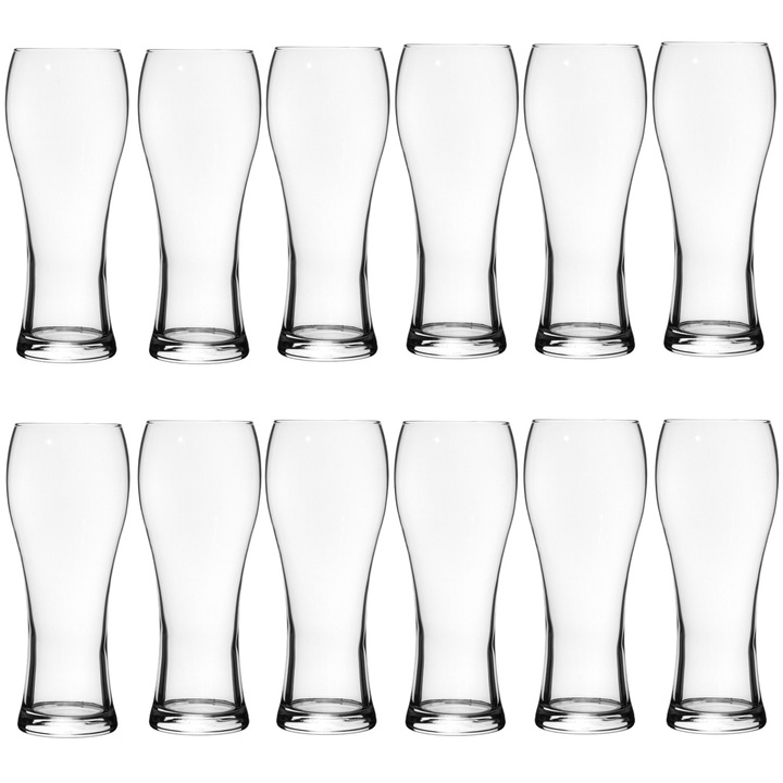 Set 12 pahare bere NADIR JOINVILLE, 300ml, D7xh16, 5cm, sticla