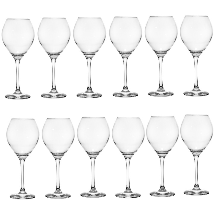 Set 12 pahare vin alb NADIR PRESTIGE, 350ml, D8, 5xh23cm, sticla