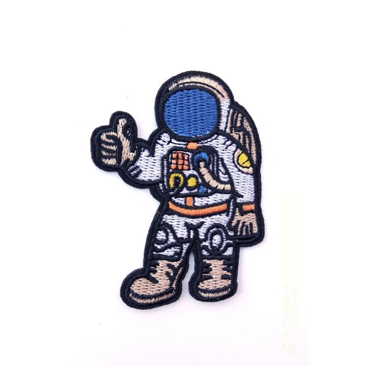 Petic textil Astronaut, Multicolor, 7.5 cm x 5.5 cm, INOVATIX