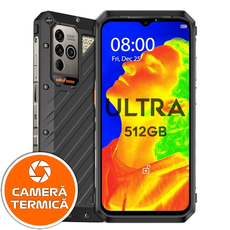 Ulefone Power Armor 18T Ultra 5G　SIMフリー Telefon mobil Ulefone Power Armor 18T Ultra Negru, 5G, 108MP