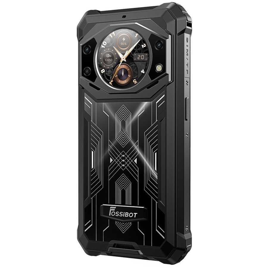Telefon mobil FOSSiBOT F101 Pro Negru, 4G, Dual Display, 5.45”HD+ IPS 1.32", 15GB RAM (8GB + 7GB extensibili), 128GB ROM, 24MP+8MP, Android 13, MT8788 Octa Core, NFC/HAC, 10600mAh, 18W, Dual SIM