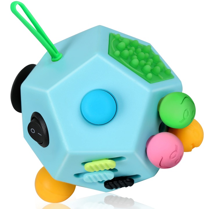 Антистрес играчка куб, ABS, Многоцветен
